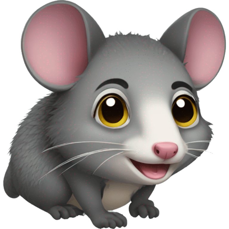 a possum with crocs emoji