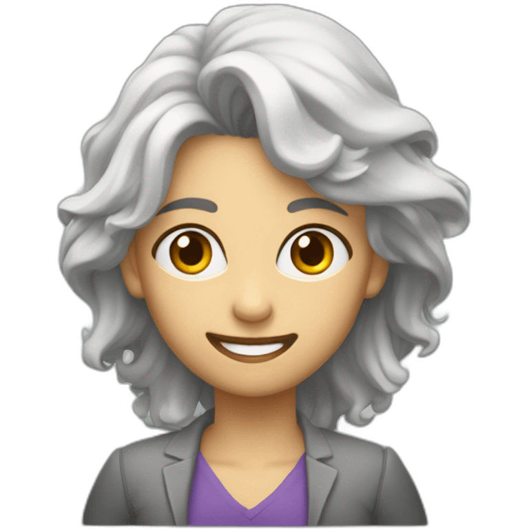 Persona millonaria ultilizando un portatil emoji