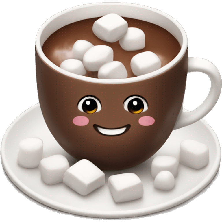 Warm chocolate with marshmallows  emoji