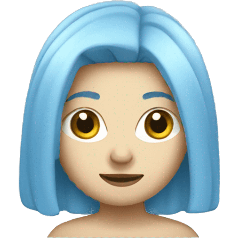 A pale blue mini coopee emoji