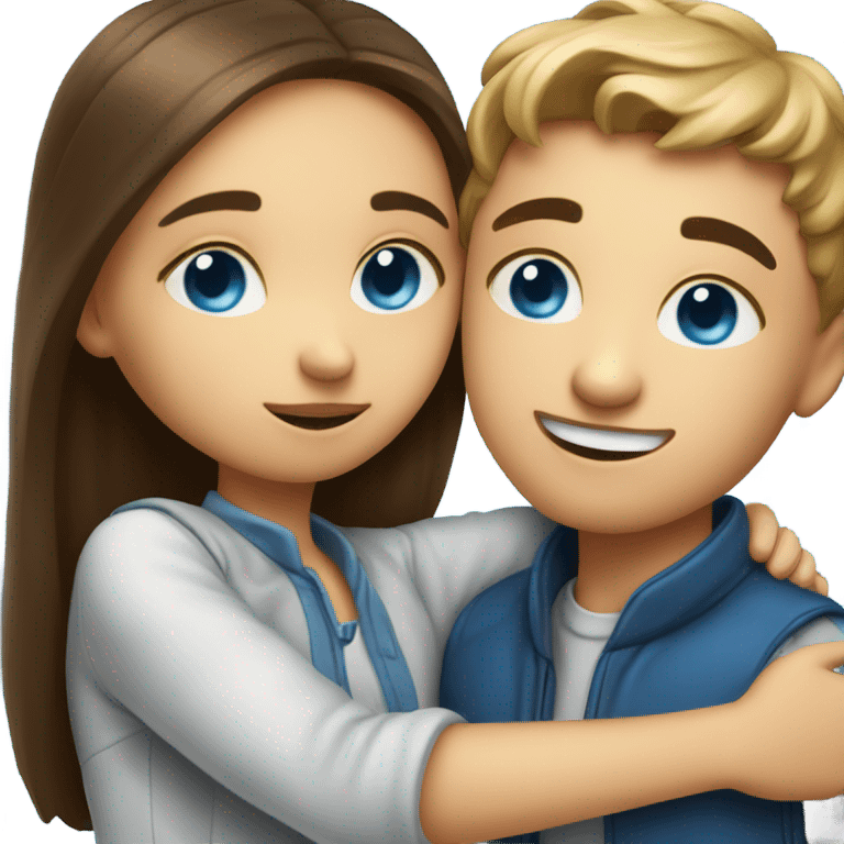 girl kissing  blue eyed home alone boy emoji