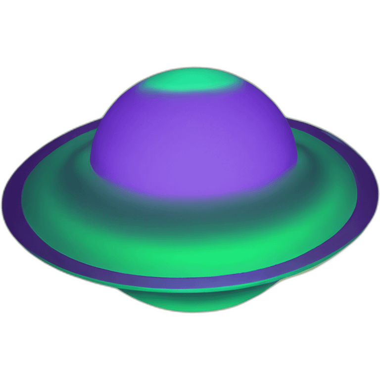 green saturn ,purple rings emoji