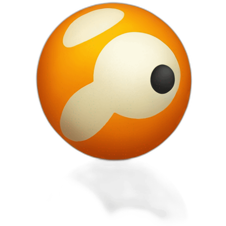 orange billiard ball emoji