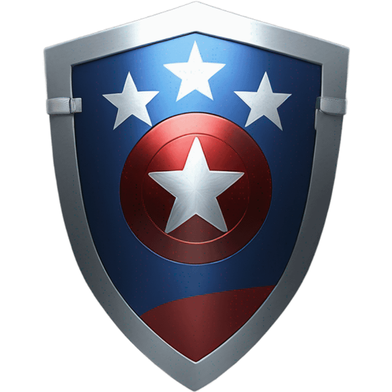 a captain america sheild with black colourinstead of wh emoji