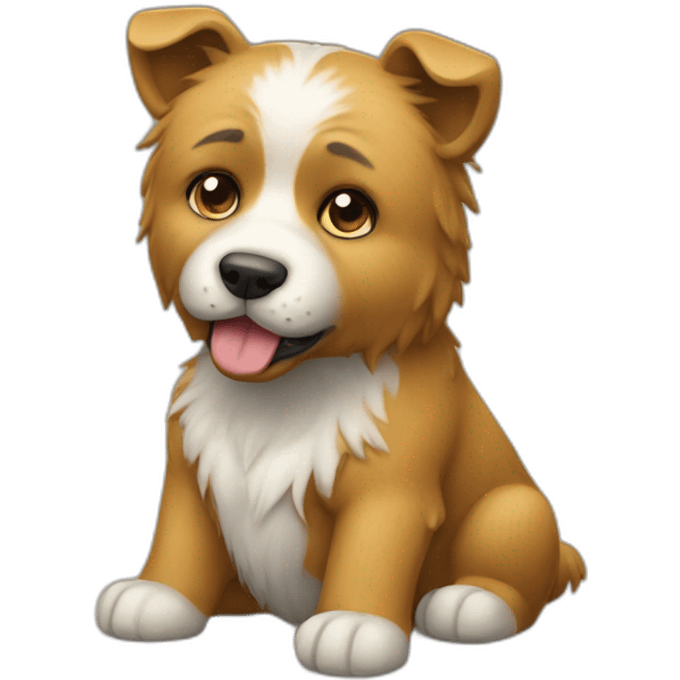 Chat sur chien sur ours emoji