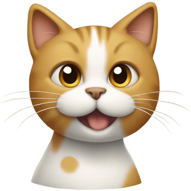 A cat with a question mark on top of the head emoji