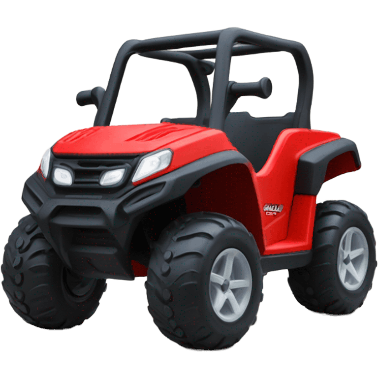 red ride on toy UTV for kids emoji