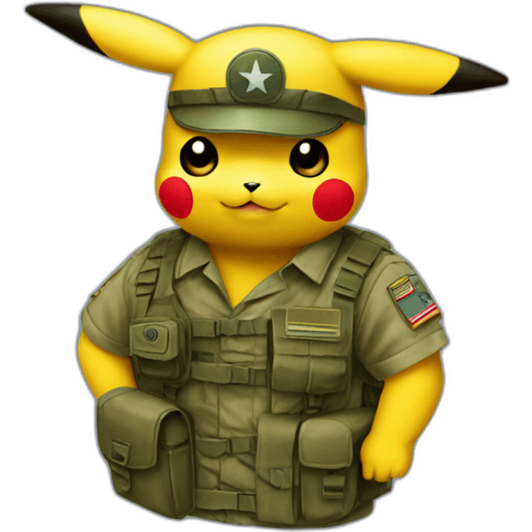 Pikachu militaire  emoji