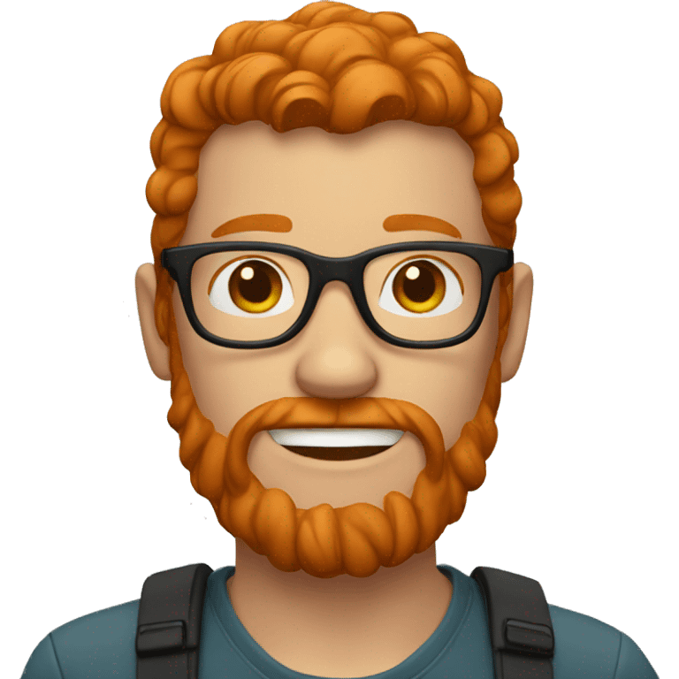 ginger man in glasses  emoji