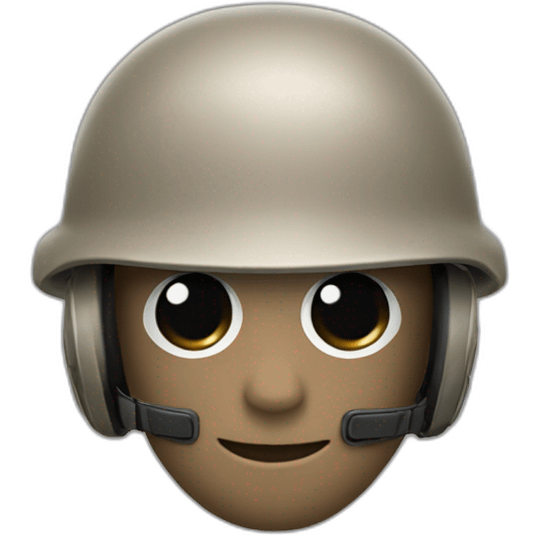 Taupe animal avec un casque de soldat emoji