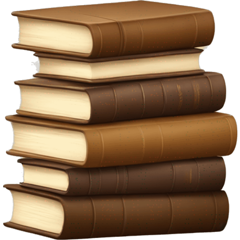 Stack of books all shades of brown  emoji