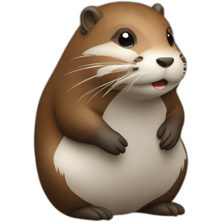 crea una nutria medica con bata blanca  emoji