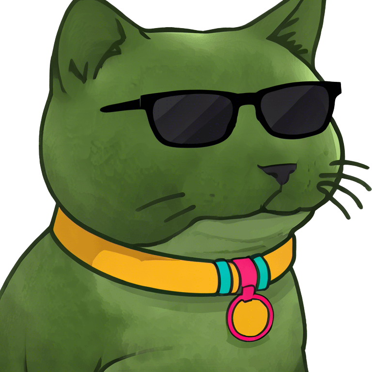 Cat with sunglasses emoji