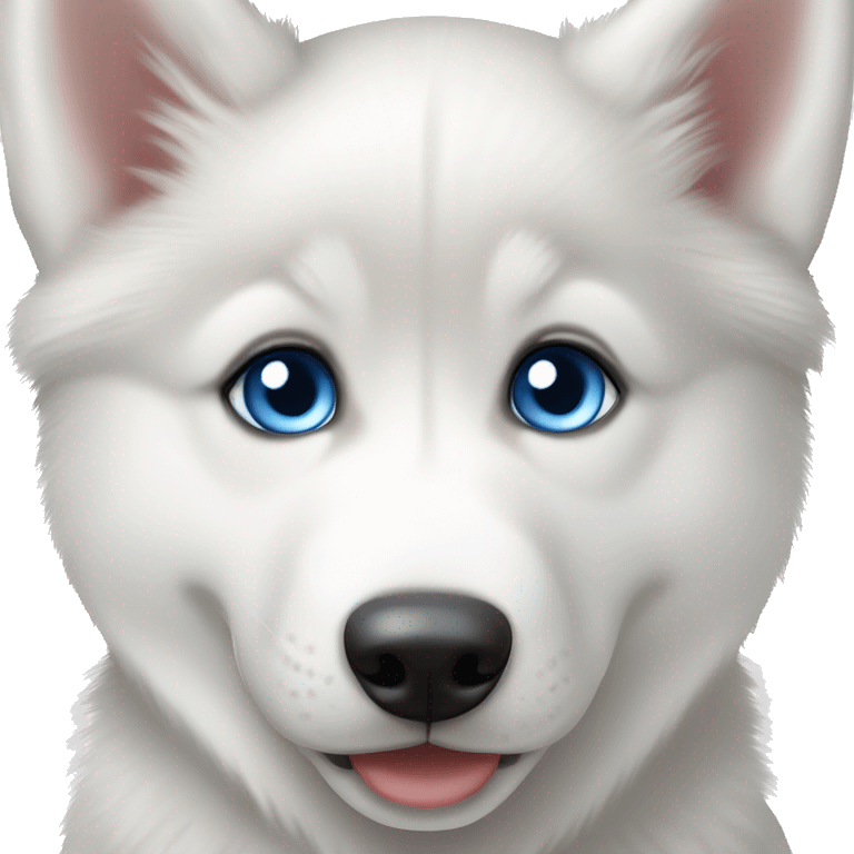 siberian husky puppy with blue eyes emoji