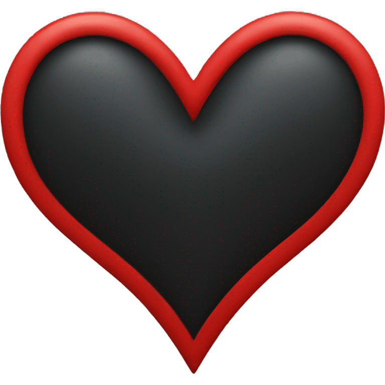 Black heart with red outline emoji