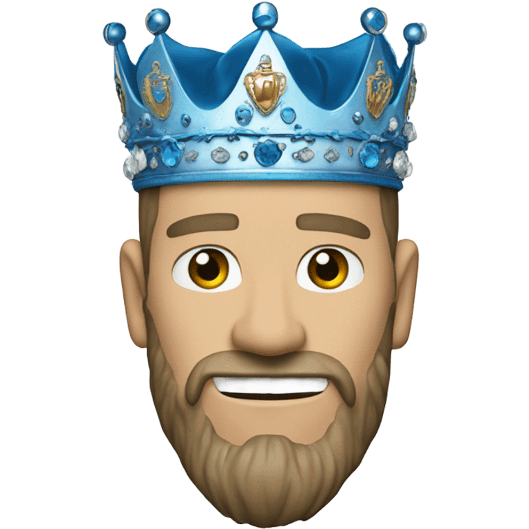 Dan Campbell in Honolulu blue in a crown emoji