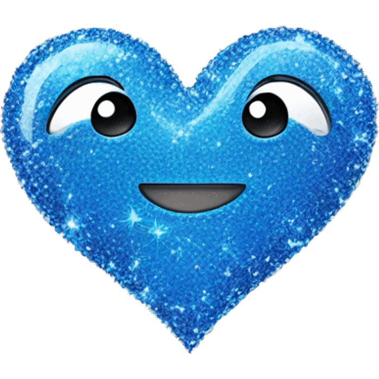 Heart blue with sparkle  emoji