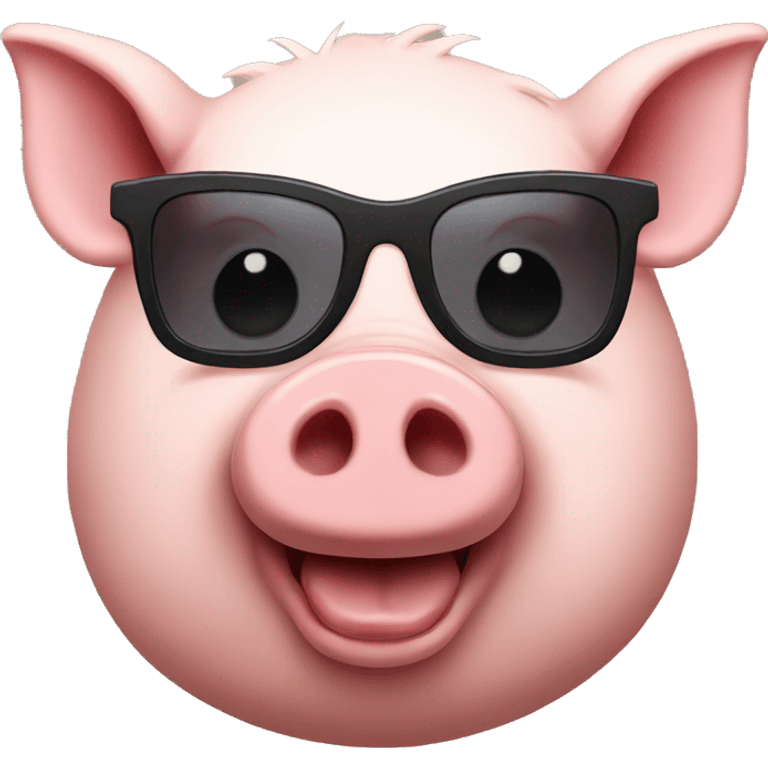 Pork with sunglasses  emoji