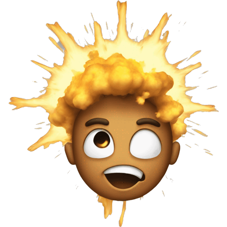 an emoji with its head open and exploding but cute emoji