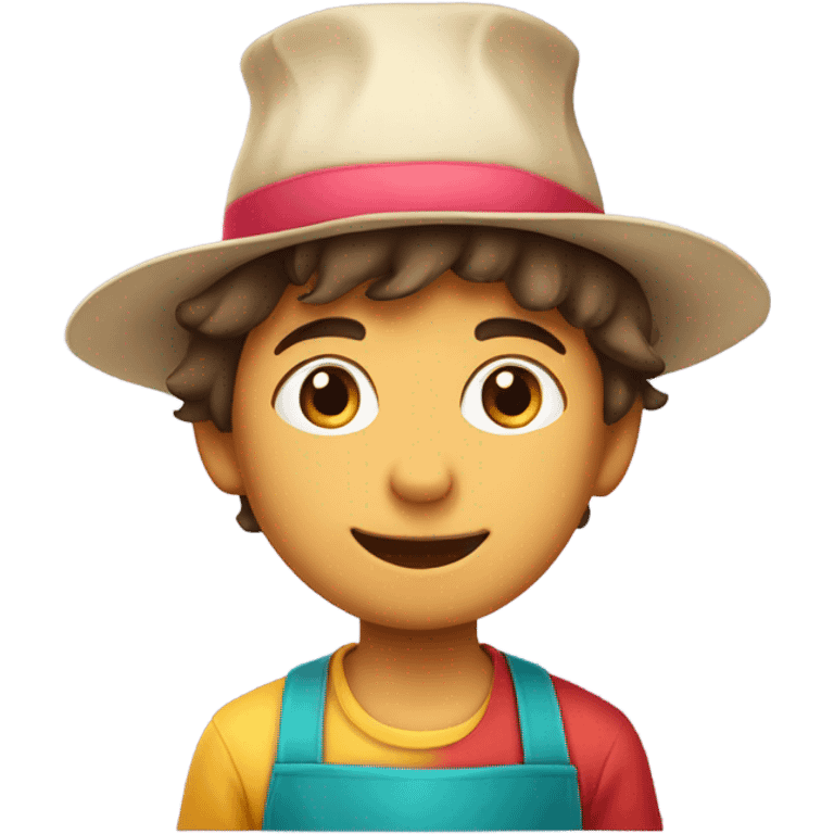 boy in apron and hat emoji