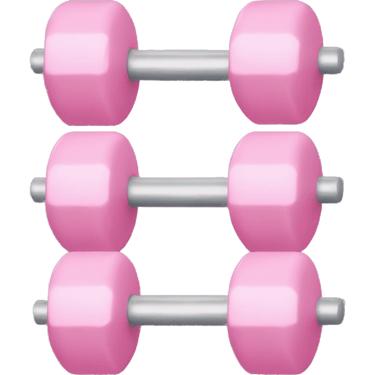 Light pink shining dumbbells  emoji