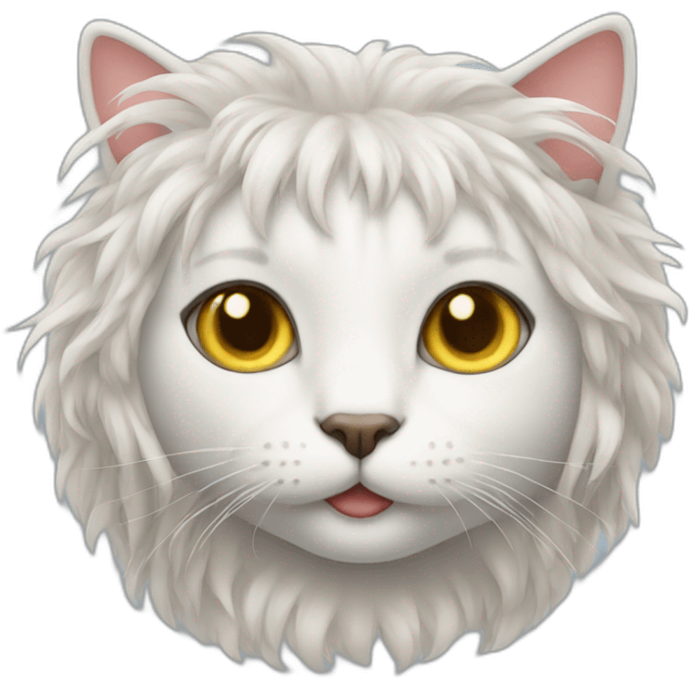 Cat in wig emoji