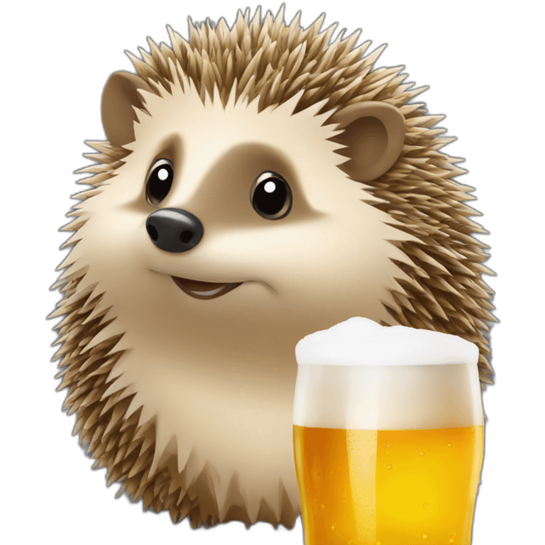 hedgehog drink beer hodl bitcoin emoji