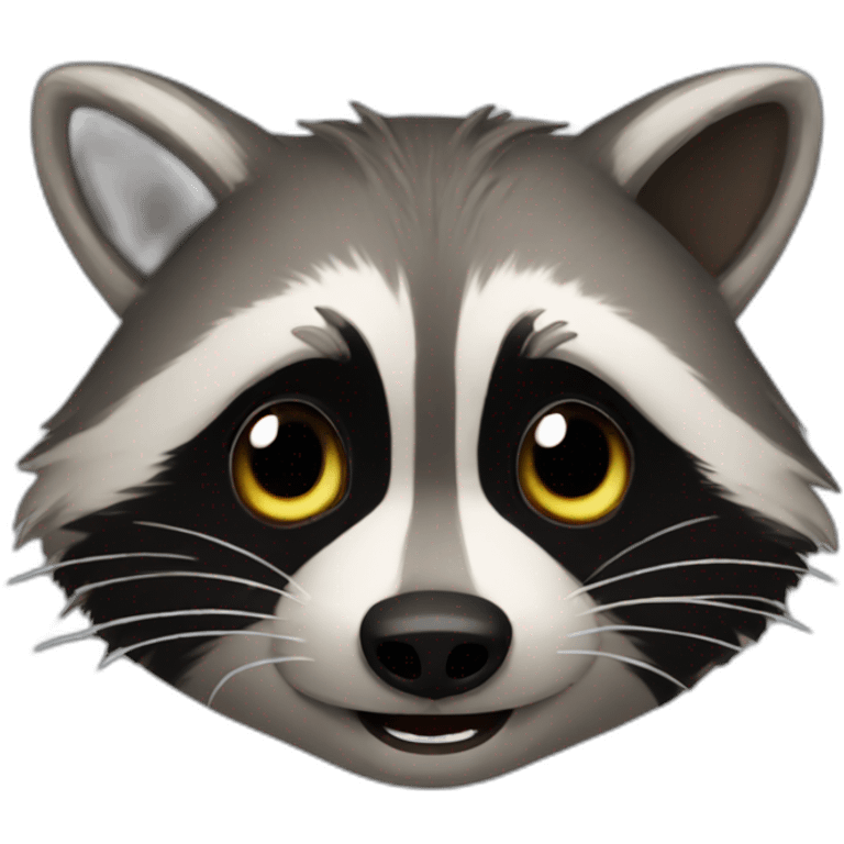 raccoon-mad emoji