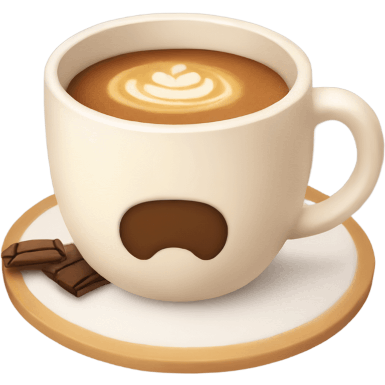 Cozy aesthetic latte emoji