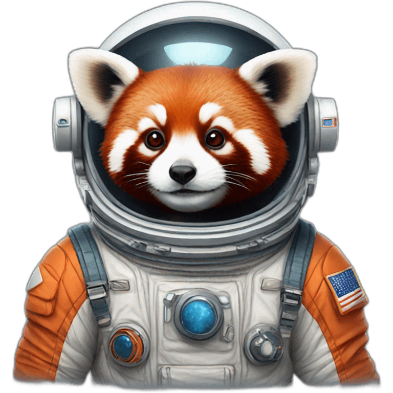 red panda astronaut emoji