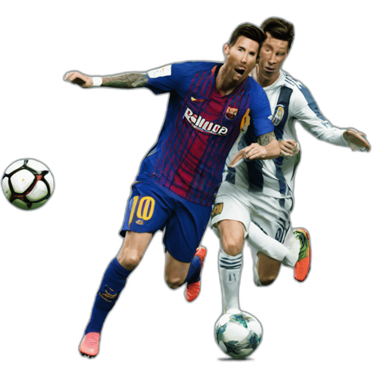 Cristiano play with messi emoji