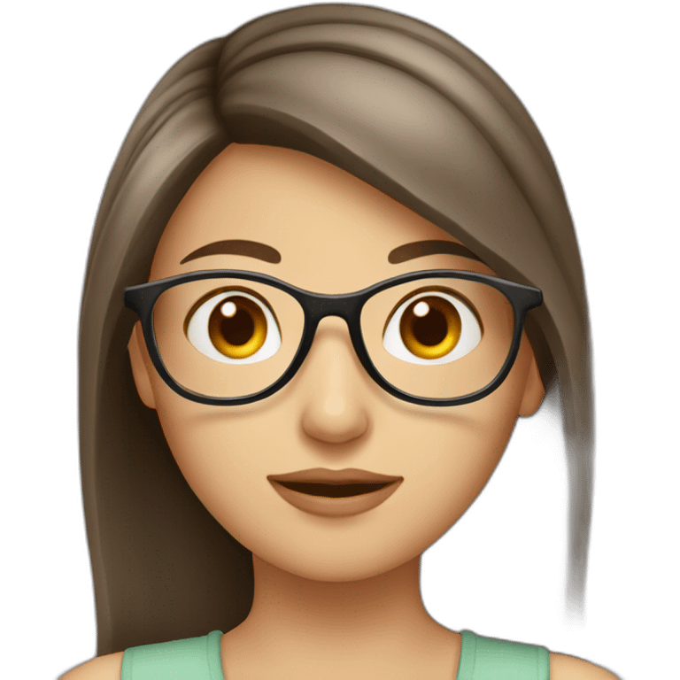 Jeune fille Lunette emoji