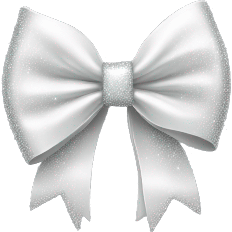 White sparkley bow emoji