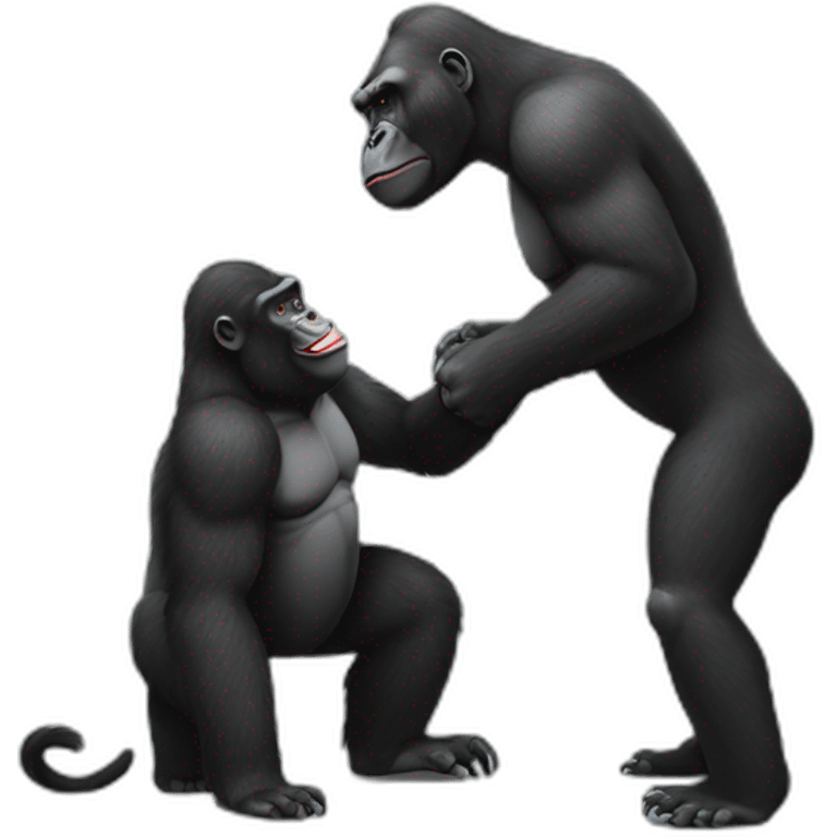 Big Gorilla meeting Joe Biden emoji