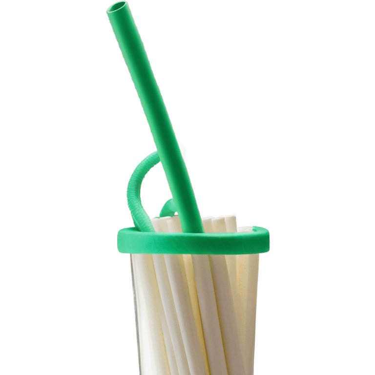 Paper straw drinking hoe emoji