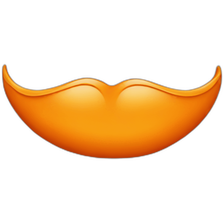 Orange moustache emoji