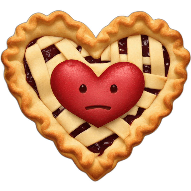 heart with a pie in the middle emoji