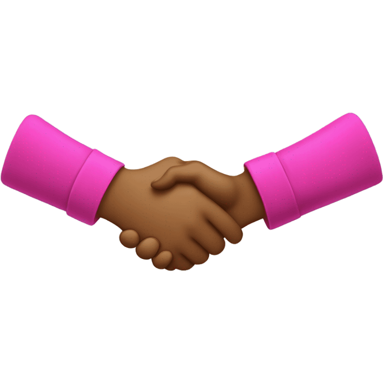 Handshake with hot pink sleevs emoji