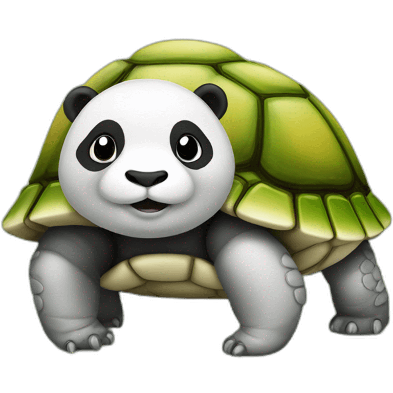 Tortue sur panda emoji