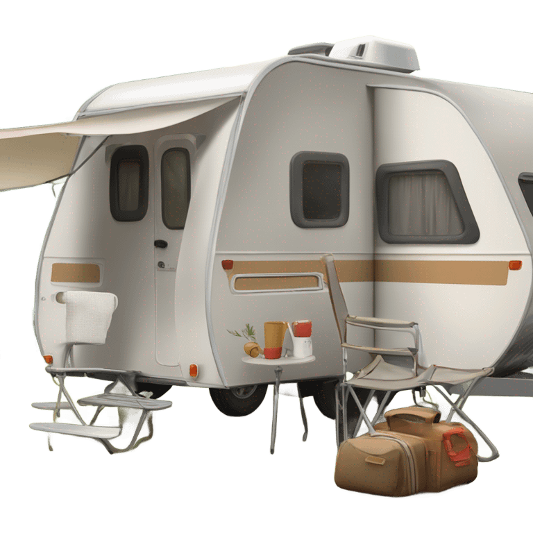 Travel trailer camping emoji