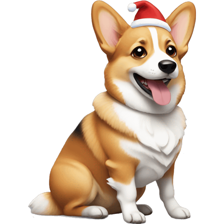 Festive corgi  emoji