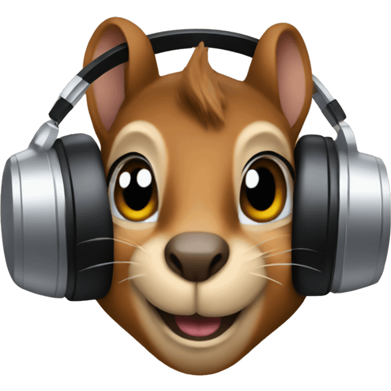 Squirrel DJ emoji