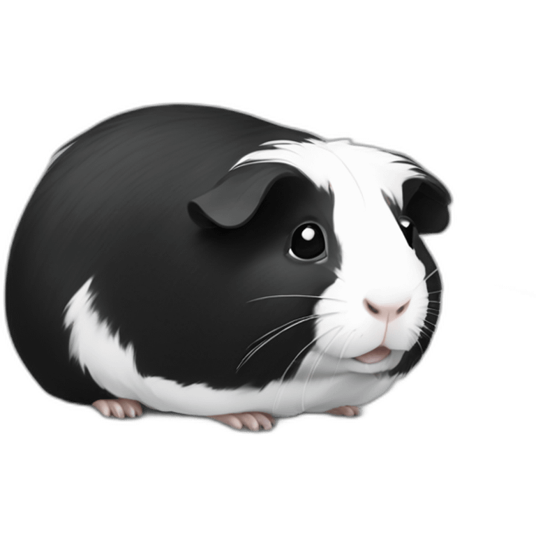 Guinea pig black and white emoji