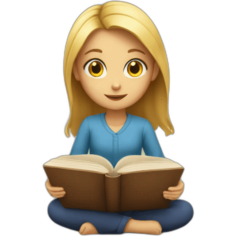 reading girl emoji