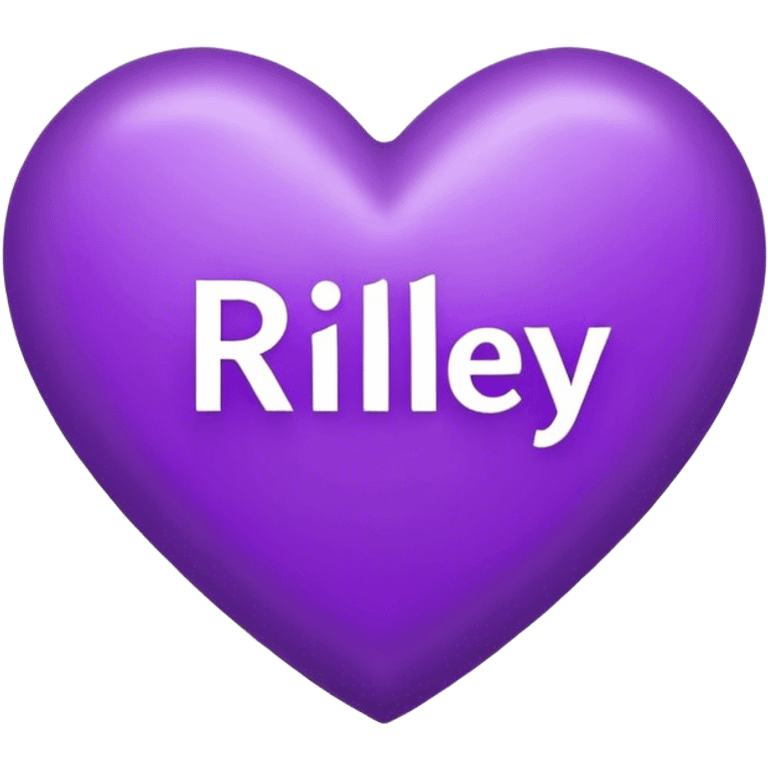 Purple Heart with the letters Riley in the middle  emoji