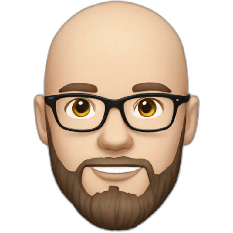 nicholas hoult bald with beard and glasses emoji