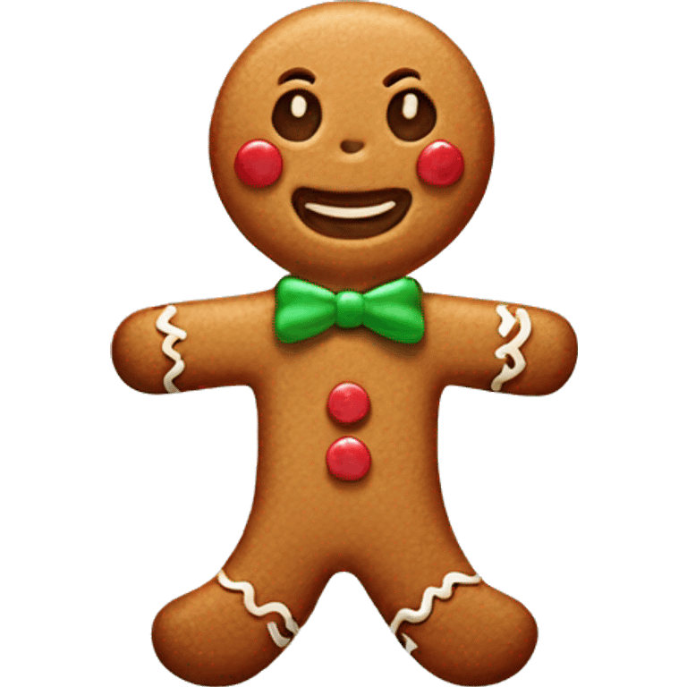 Cute Gingerbread man emoji