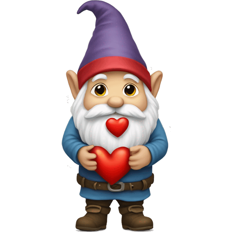 Gnome shows a heart emoji