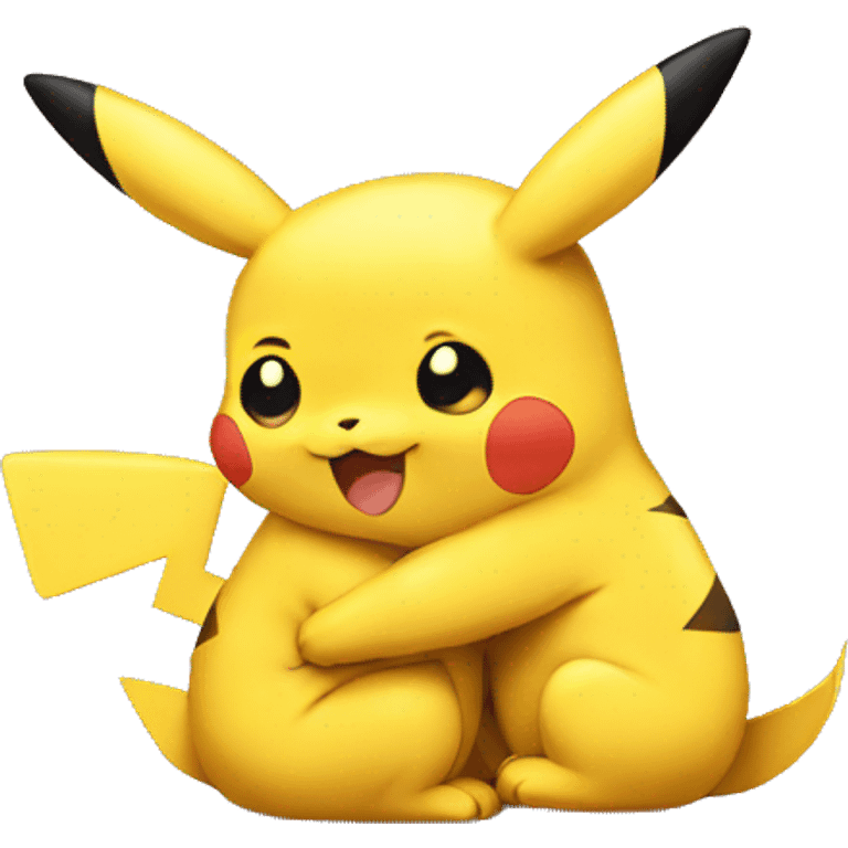 pikachus hugging each other emoji