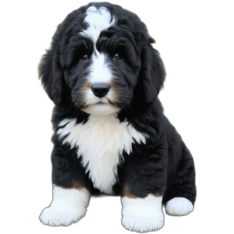 black white f1b bernedoodle slim emoji